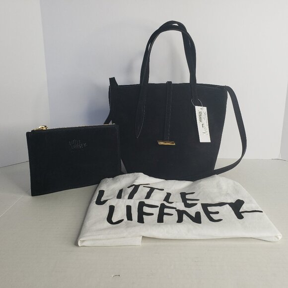 New Liffner Sprout Tote Mini Black Suede - MSRP $575 - Picture 1 of 9
